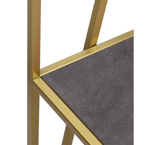 Стеллаж GreenWeen OSLO MINI, золотой каркас, полки керамика Antracite, 800x330x1710 мм GW-OSLO-MINI-G-KA
