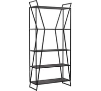 Стеллаж GreenWeen OSLO MINI, черный каркас, полки керамика Antracite, 800x330x1710 мм GW-OSLO-MINI-B-KA