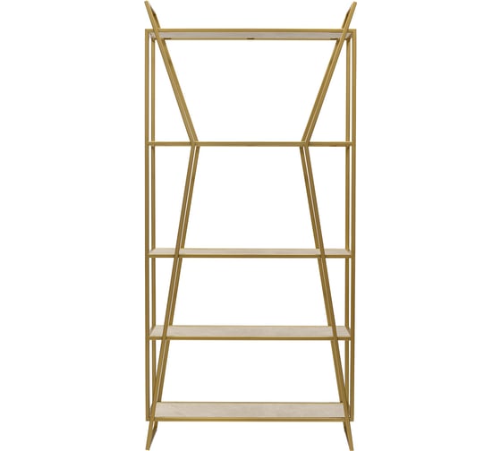 Стеллаж GreenWeen OSLO MINI, черный каркас, полки керамика Ivory, 800x330x1710 мм GW-OSLO-MINI-B-KI