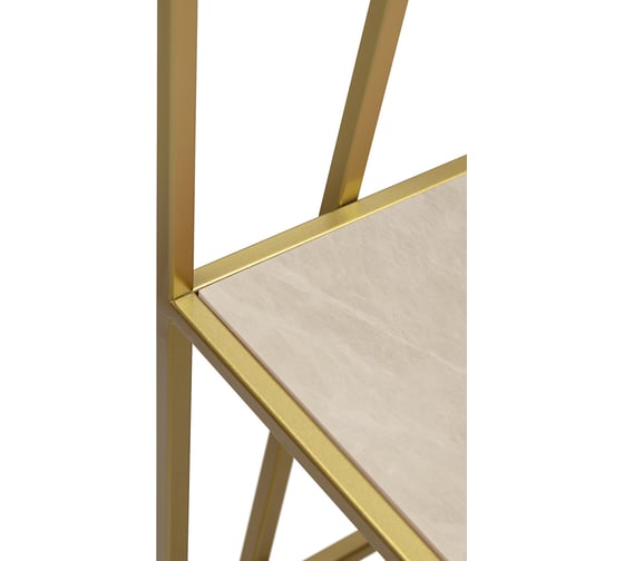 Стеллаж GreenWeen OSLO MINI, черный каркас, полки керамика Ivory, 800x330x1710 мм GW-OSLO-MINI-B-KI