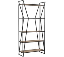 Стеллаж GreenWeen OSLO MINI, черный каркас, полки ЛДСП Дуб Каселла, 800x330x1710 мм GW-OSLO-MINI-B-LD-KASELLA