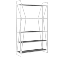 Стеллаж GreenWeen OSLO, белый каркас, полки тонированное стекло, 1000x330x1710 мм GW-OSLO-W-G