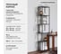Стеллаж GreenWeen SOHO MINI, черный каркас, полки тонированное стекло, 450x300x1950 мм GW-SOHO-MINI-B-G 12