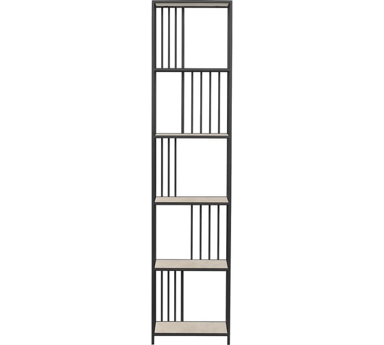 Стеллаж GreenWeen SOHO MINI, черный каркас, полки керамика Ivory, 450x300x1950 мм GW-SOHO-MINI-B-KI