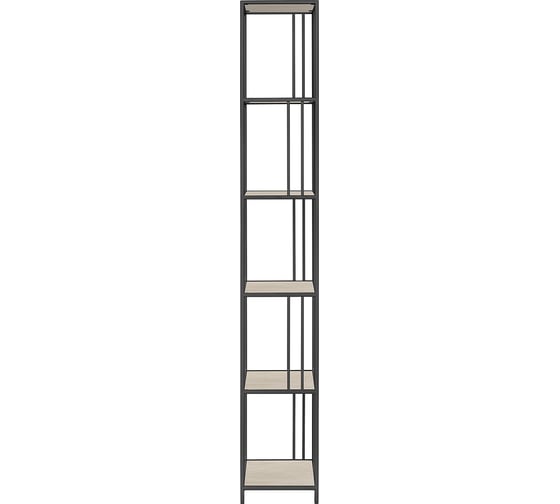 Стеллаж GreenWeen SOHO MINI, черный каркас, полки керамика Ivory, 450x300x1950 мм GW-SOHO-MINI-B-KI