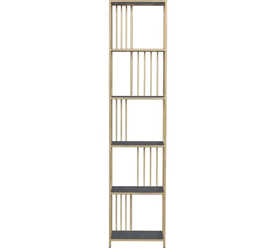 Стеллаж GreenWeen SOHO MINI, золотой каркас, полки керамика Antracite, 450x300x1950 мм GW-SOHO-MINI-G-KA