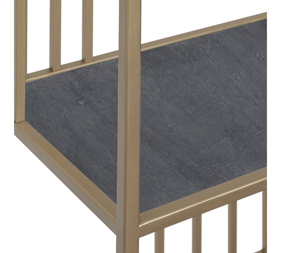 Стеллаж GreenWeen SOHO MINI, золотой каркас, полки керамика Antracite, 450x300x1950 мм GW-SOHO-MINI-G-KA
