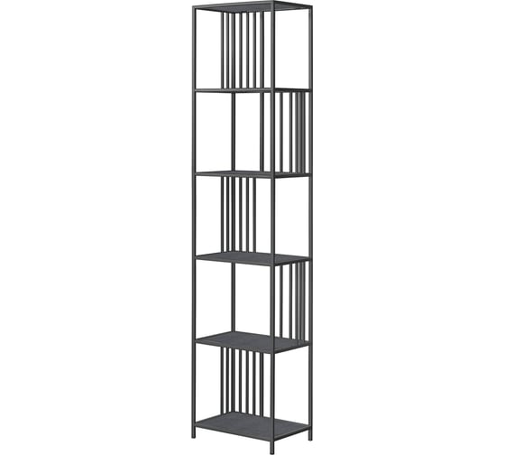 Стеллаж GreenWeen SOHO MINI, черный каркас, полки керамика Antracite, 450x300x1950 мм GW-SOHO-MINI-B-KA