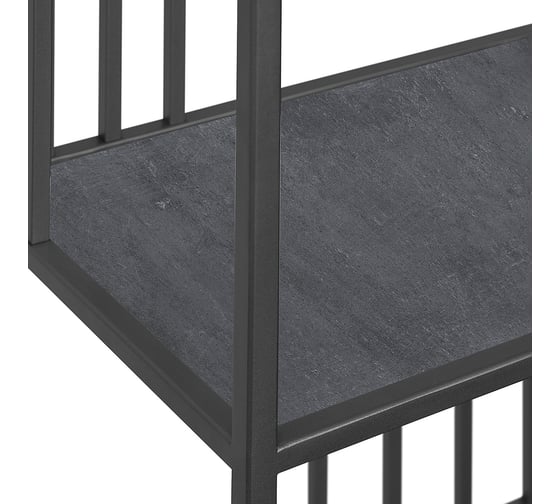 Стеллаж GreenWeen SOHO MINI, черный каркас, полки керамика Antracite, 450x300x1950 мм GW-SOHO-MINI-B-KA