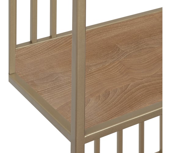 Стеллаж GreenWeen SOHO MINI, золотой каркас, полки ЛДСП Робиния, 450x300x1950 мм GW-SOHO-MINI-G-LD-R