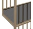 Стеллаж GreenWeen SOHO MINI, золотой каркас, полки тонированное стекло, 450x300x1950 мм GW-SOHO-MINI-G-G 4