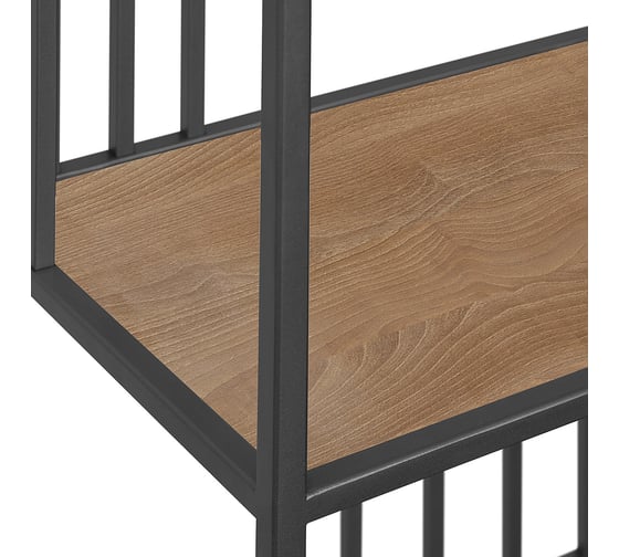 Стеллаж GreenWeen SOHO MINI, черный каркас, полки ЛДСП Робиния, 450x300x1950 мм GW-SOHO-MINI-B-LD-R