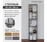 Стеллаж GreenWeen SOHO MINI, черный каркас, полки ЛДСП Бетон светлый, 450x300x1950 мм GW-SOHO-MINI-B-LD-BETSVET 11
