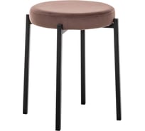 Табурет Leset Авис профиль, металл Черный, велюр ULTRA CHOCOLATE Шоколад 3001-1229
