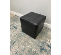 Пуфик мягкий NEW Victoria 40х40х40 см кожзам черный П0144