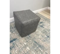 Пуфик мягкий NEW Victoria 40х40х40 см кожзам серый П0147