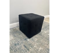 Пуфик мягкий NEW Victoria 40х40х40 см велюр черный П0143