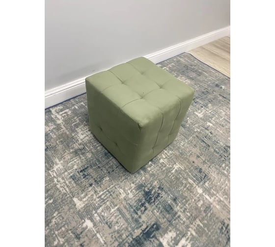 Пуфик мягкий NEW Victoria 40х40х40 см велюр фисташковый П0140