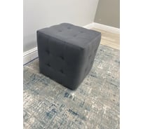 Пуфик мягкий NEW Victoria 40х40х40 см велюр графит П0142