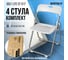 Стулья складные BRABIX Golf Lite CF-017, комплект 4 шт, серебристый каркас, пластик белый 533035 2