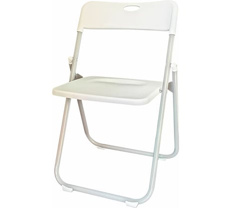 Стул складной BRABIX Golf Lite CF-017, серебристый каркас, пластик белый 532896