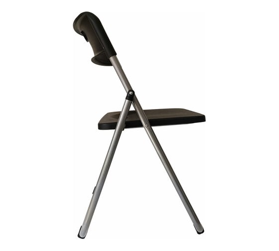 Стул складной BRABIX Golf Lite CF-017, серебристый каркас, пластик черный 532895