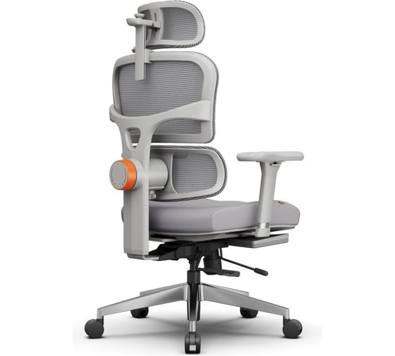 Эргономичное компьютерное кресло FoxGear NETZ модель X, серый FG-NETZ-X-GY