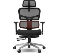 Эргономичное компьютерное кресло FoxGear NETZ модель X, черный FG-NETZ-X-BK