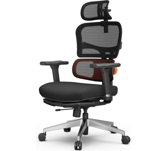Эргономичное компьютерное кресло FoxGear NETZ модель X, черный FG-NETZ-X-BK