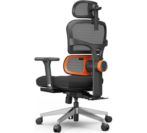 Эргономичное компьютерное кресло FoxGear NETZ модель X, черный FG-NETZ-X-BK