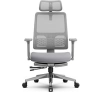 Эргономичное компьютерное кресло FoxGear NETZ модель M, серый FG-NETZ-M-GY