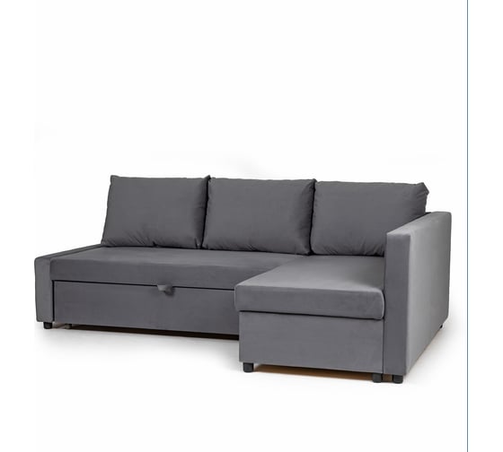 Угловой диван-кровать Divan24 Траумберг, серый Veluta Lux 32 70310421