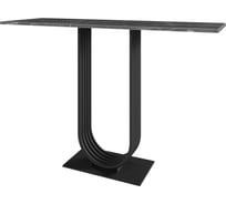 Стол консольный GENGLASS с черным металлическим подстольем и столешницей черный мрамор, ARFEO 120 GGK-02-2-4-120