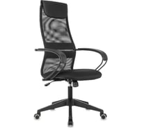 Компьютерное офисное кресло Gigant черное кожзам, сетка, с подлокотниками, 120 кг GCH-17