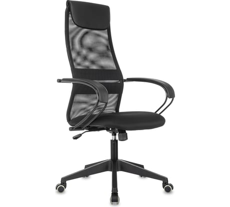 Компьютерное офисное кресло Gigant черное кожзам, сетка, с подлокотниками, 120 кг GCH-17