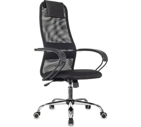 Компьютерное офисное кресло Gigant черное ткань, сетка, с подлокотниками, хром, 120 кг GCH-12