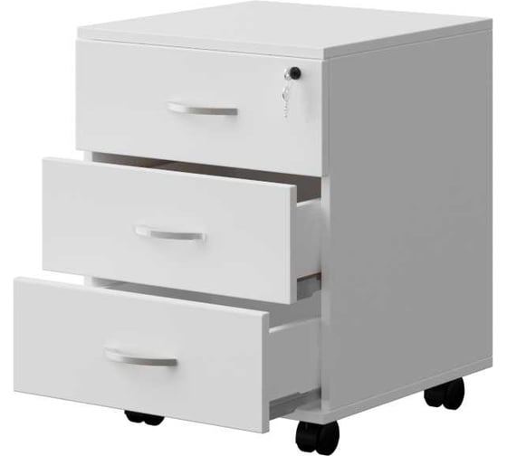 Тумба выкатная Альянс мебель с замком ХИТ 434x454x587 см К-5 Белый