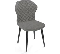 Стул ГЕЛЕОС Император рогожка, серый, ножки черные Импер_ТР-сер_ЧН