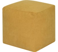 Пуфик DreamBag куб желтый велюр 3922701