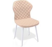 Стул ГЕЛЕОС Император велюр, кремовый, ножки белые Импер_ТВ-Крем_БН