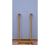 Подстолье для стола Parallax Параллакс, П-образное, прямоугольное, регулируемое, Лофт, металлическое, барное, 700х550 мм, высота 400 мм, золотое, 1 шт 46GD055051070-PRM