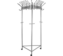 Вешалка напольная на колесах Мебелик Пико 21, металлик П0001414 916