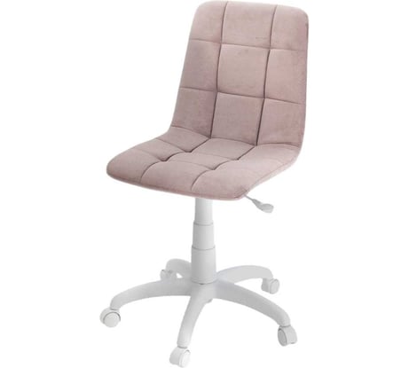 Кресло Фабрикант Анри G пластик WH, Ткань, v 37 дымчато-розовый, г/п 140, пиастра WH, PL 600, ролик белый 4600811937685