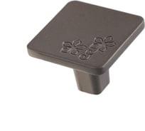 Ручка кнопка Стройбат квадрат, алюминий, матовый графит коробка (500 шт) 418153