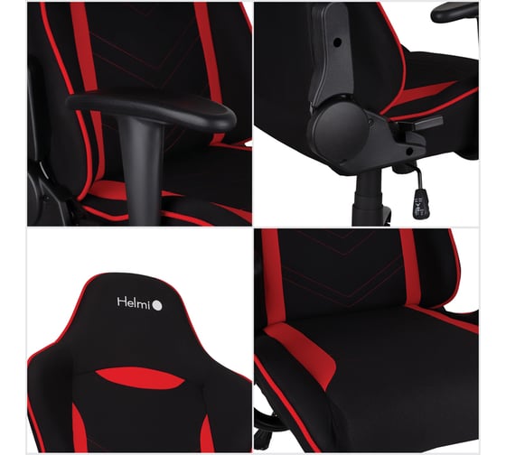 Игровое кресло Helmi HL-G06 Winner, ткань черная/красная 306177