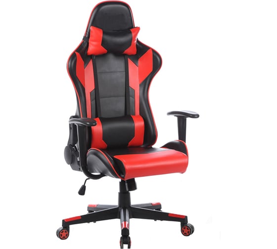 Игровое кресло Helmi HL-G01 Victory искусственная кожа, черная/красная, 2 подушки 279715