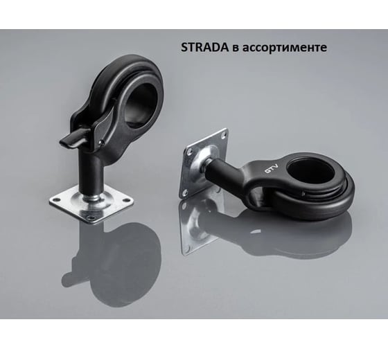 Мебельное колесо GTV STRADA d-60мм, черное, со стопором KM-STRADA-60MM-ZH-20