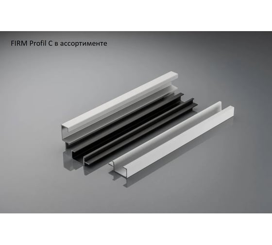 Врезная ручка GTV FIRM C L-3,5 м, черный матовый PA-FIRM-C3500-20M