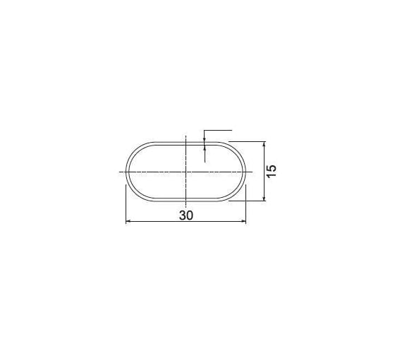Овальная труба GTV 3000x30x15 хром RR-CH-OW-000
