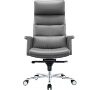 Кресло руководителя CACTUS CS-LGR-DUBLIN темно-серый сиденье темно-серый кожа крестовина алюминий 2090571